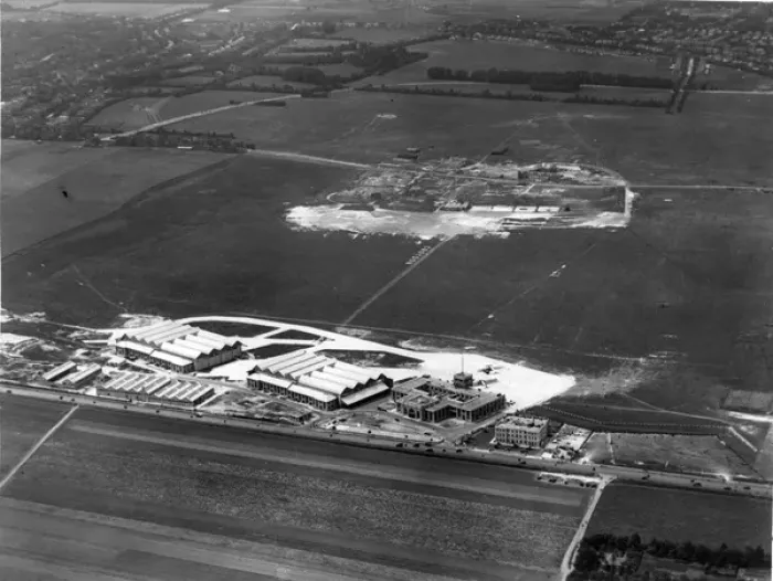 Framed Print : An aerial view of Croydon Airport Framed Print : An aerial view of Croydon Airport