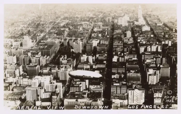 Framed Print : Aerial view, Downtown Los Angeles, California, USA Framed Print : Aerial view, Downtown Los Angeles, California, USA