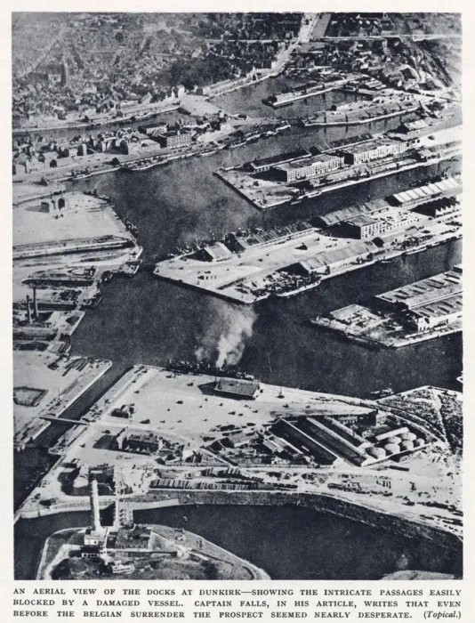 Framed Print : Aerial view of Dunkirk docks before the evacuation, WW2 Framed Print : Aerial view of Dunkirk docks before the evacuation, WW2