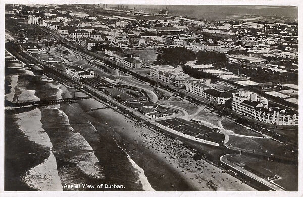 Aerial view of Durban, Natal Province, South Africa