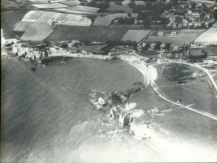 Framed Print : Aerial view of Freshwater, Isle of Wight Framed Print : Aerial view of Freshwater, Isle of Wight