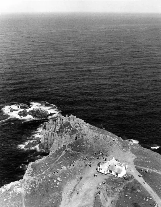Framed Print : Aerial view of Lands End, Cornwall Framed Print : Aerial view of Lands End, Cornwall