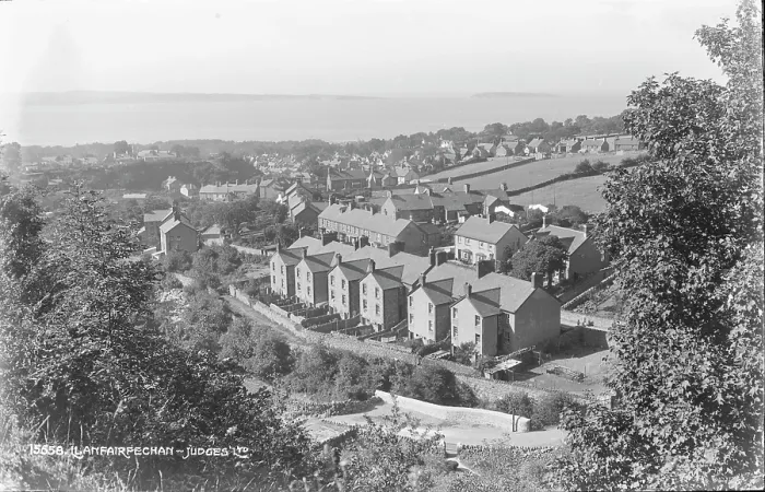 Framed Print : Aerial View of Llanfairfechan Framed Print : Aerial View of Llanfairfechan