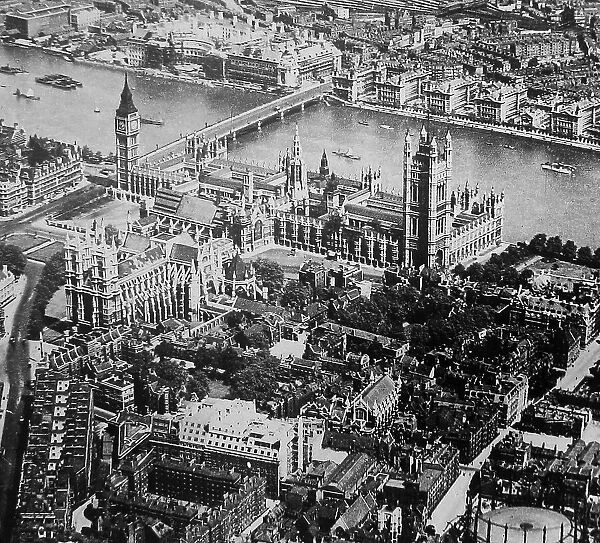 Aerial View of London in the 1920s