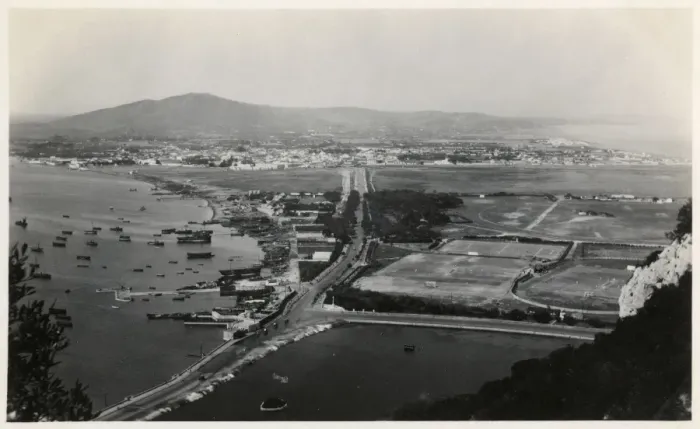 Framed Print : Aerial view of North Front, Gibraltar Framed Print : Aerial view of North Front, Gibraltar