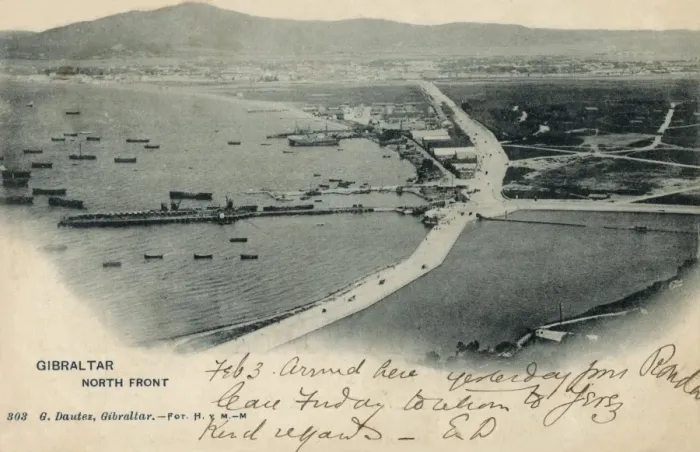 Framed Print : Aerial view of North Front, Gibraltar Framed Print : Aerial view of North Front, Gibraltar