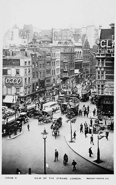 Aerial view of the Strand, London