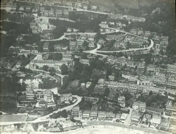 Framed Print : Aerial view of Ventnor, Isle of Wight Framed Print : Aerial view of Ventnor, Isle of Wight