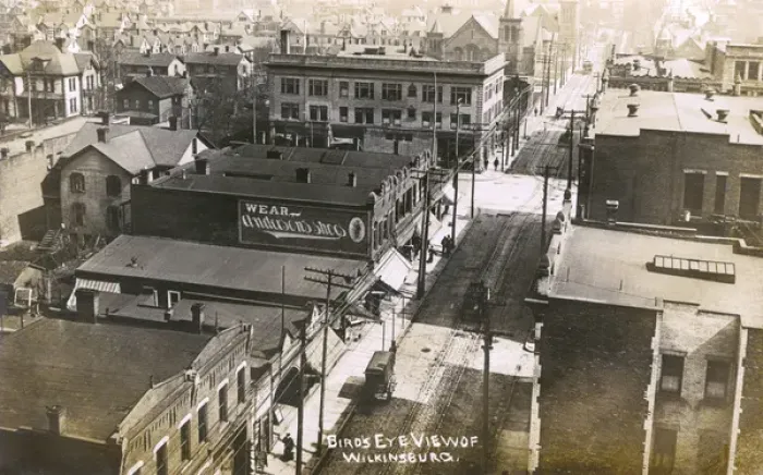 Framed Print : Aerial view of Wilkinsburg, Pennsylvania, USA Framed Print : Aerial view of Wilkinsburg, Pennsylvania, USA