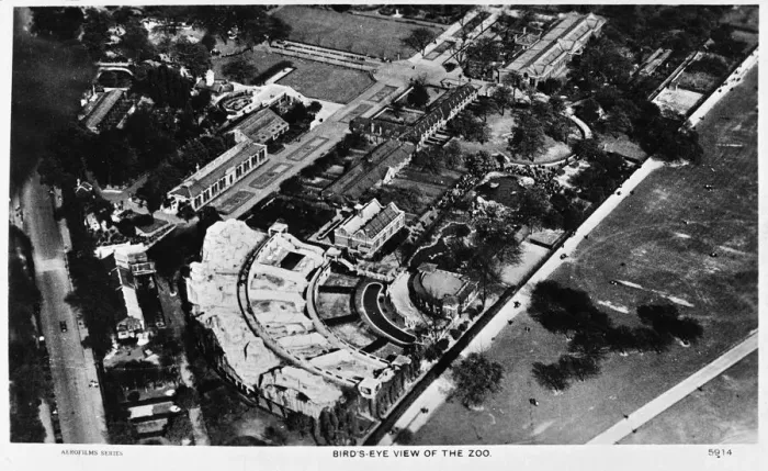 Framed Print : Aerial view of the Zoo, Regents Park, London Framed Print : Aerial view of the Zoo, Regents Park, London
