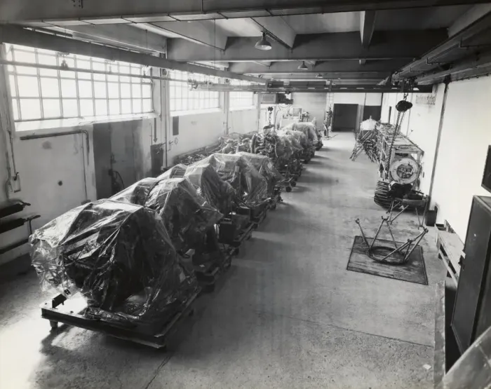 Framed Print : Aero Engine in Dust Proof Covers in the Headquarters of ? Framed Print : Aero Engine in Dust Proof Covers in the Headquarters of ?