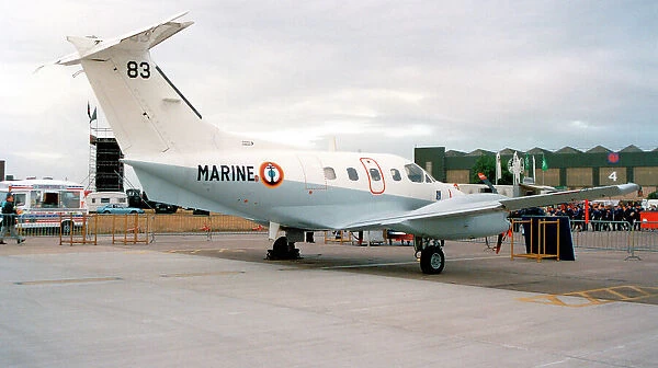 Aeronavale - Embraer EMB-121 Xingu 83 (msn 121083), of 11 Flotille, at the RAF Finningley Battle of Britain Display 22 September 1990. (Aeronavale - Aeronautique Navale - French Naval Aviation) Date: 1990