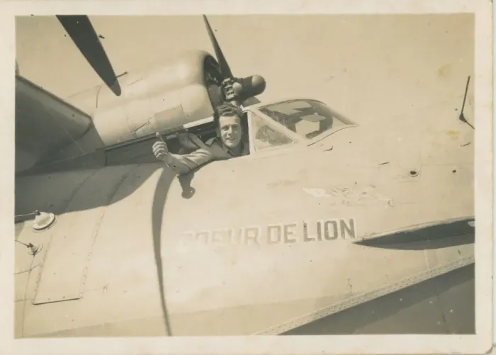 Framed Print : Aeroplane - Coeur De Lion, Britain. Date: 1940s Framed Print : Aeroplane - Coeur De Lion, Britain. Date: 1940s