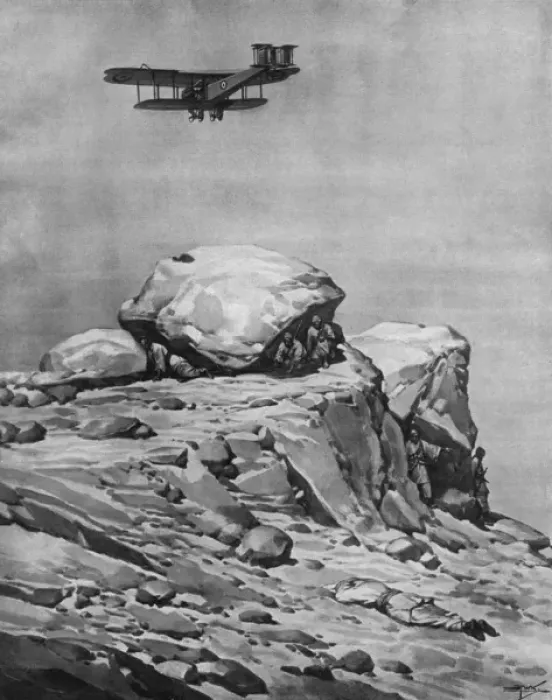 Framed Print : Aeroplane raid over Afganistan, 1919 Framed Print : Aeroplane raid over Afganistan, 1919