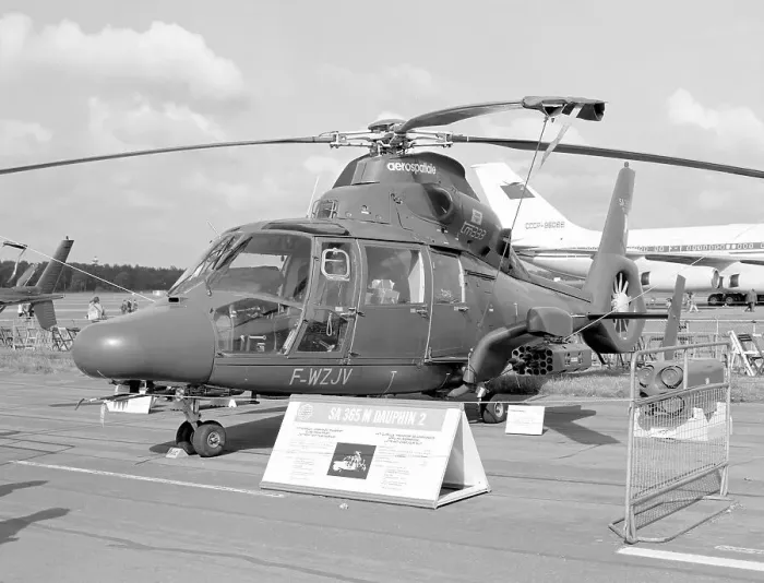 Framed Print : Aerospatiale SA365M Dauphin 2 F-WZJV Framed Print : Aerospatiale SA365M Dauphin 2 F-WZJV