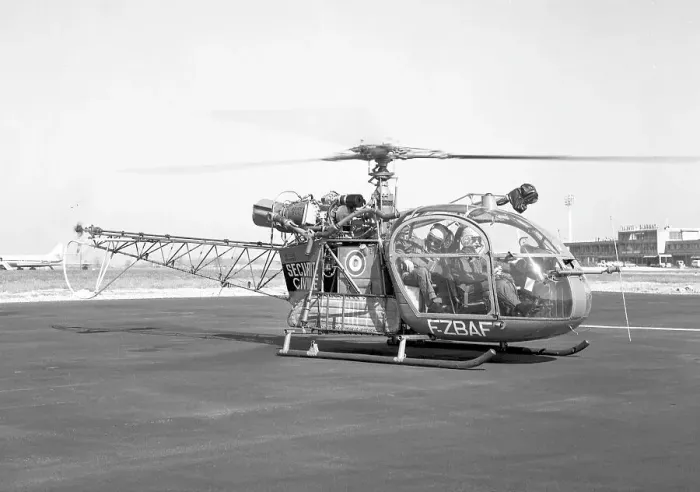 Framed Print : Aerospatiale SE. 318C Alouette II F-ZBAF Framed Print : Aerospatiale SE. 318C Alouette II F-ZBAF