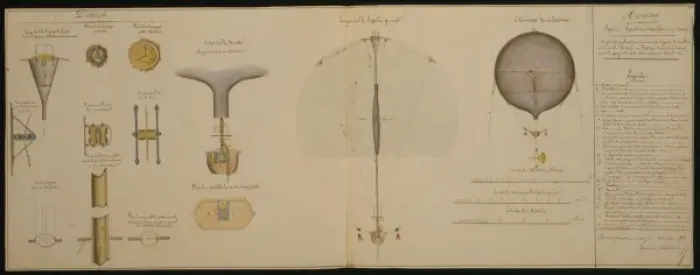 Framed Print : Aerostat systeme Vaussin Chardanne (brevete). Moyens simples Framed Print : Aerostat systeme Vaussin Chardanne (brevete). Moyens simples