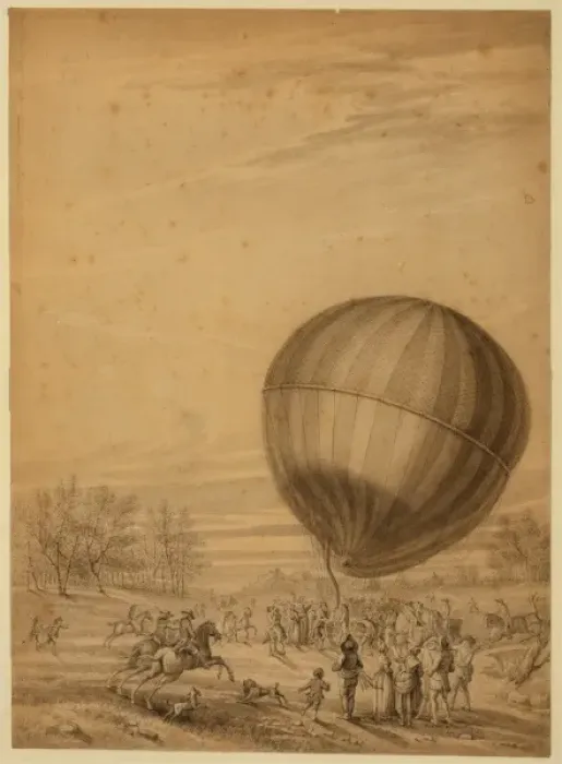 Framed Print : The Aerostatic globe balloon, belonging to Jacques Charles Framed Print : The Aerostatic globe balloon, belonging to Jacques Charles