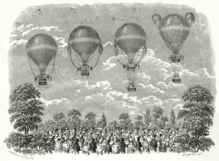 Framed Print : Aerostatic Machine, Ballooning Framed Print : Aerostatic Machine, Ballooning