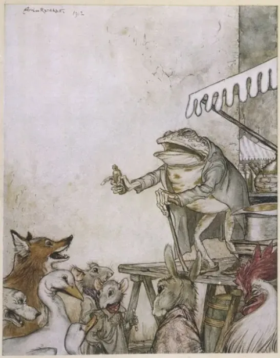 Framed Print : Aesop / Frog Physician Framed Print : Aesop / Frog Physician