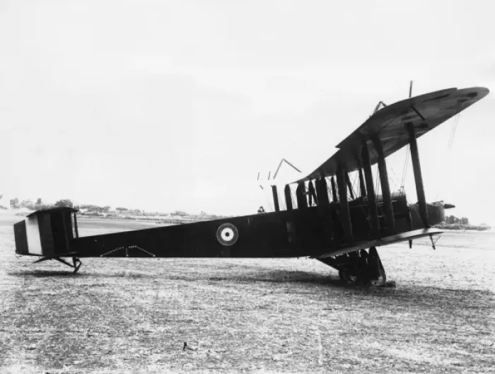 Framed Print : AFC Handley Page biplane at Haifa, Palestine, WW1 Framed Print : AFC Handley Page biplane at Haifa, Palestine, WW1