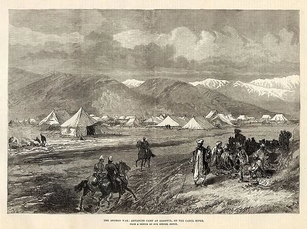 Afghan War - Advanced Camp at Basawul on the Kabul River
