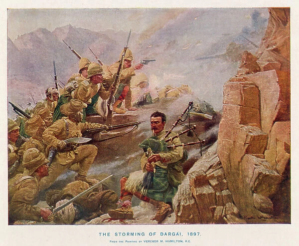 Afghan War  /  Dargai. THE STORMING OF DARGAI The Gordon Highlanders