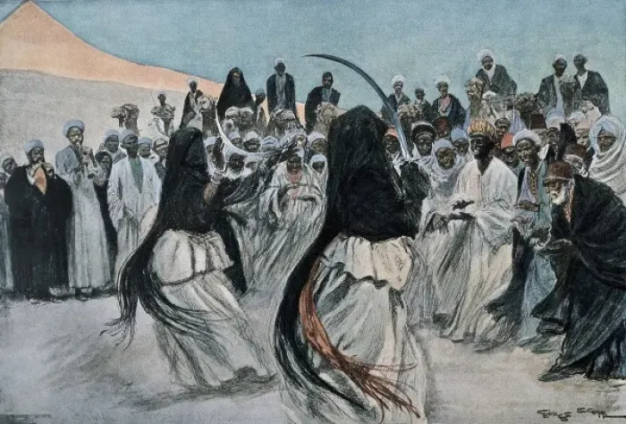 Framed Print : Africa (1901). The dance of the sabre of Framed Print : Africa (1901). The dance of the sabre of