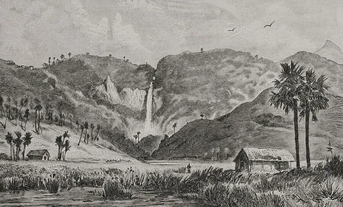 Framed Print : Africa. Arthington Waterfall on the M'Brische River Framed Print : Africa. Arthington Waterfall on the M'Brische River