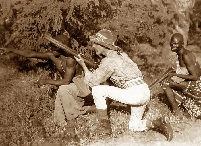 Framed Print : Africa Big Game hunter pre-1900 Framed Print : Africa Big Game hunter pre-1900