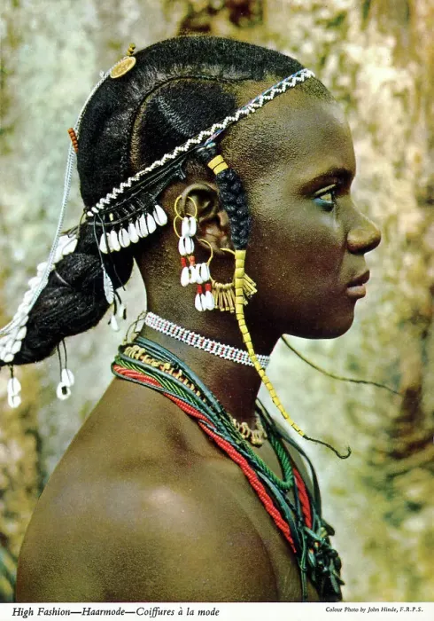 Framed Print : Africa - complex braided hair - bead decorations Framed Print : Africa - complex braided hair - bead decorations