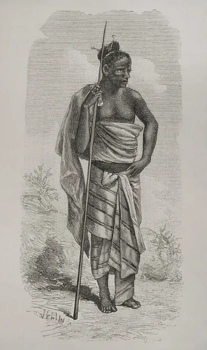 Framed Print : Africa. Congo. Man of the Bateke tribe (High Alima) Framed Print : Africa. Congo. Man of the Bateke tribe (High Alima)