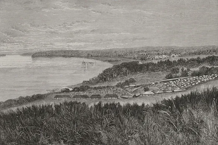 Framed Print : Africa. The Congo. Panorama of Leopoldville and Kintamo Framed Print : Africa. The Congo. Panorama of Leopoldville and Kintamo