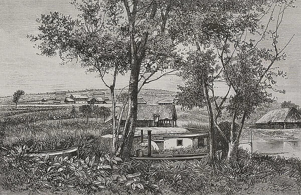 Africa. The Congo. View of Leopoldville, April, 1882