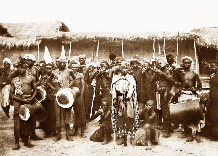 Framed Print : Africa Ngoni Ruga-Ruga mercenaries after a raid pre-1900 Framed Print : Africa Ngoni Ruga-Ruga mercenaries after a raid pre-1900