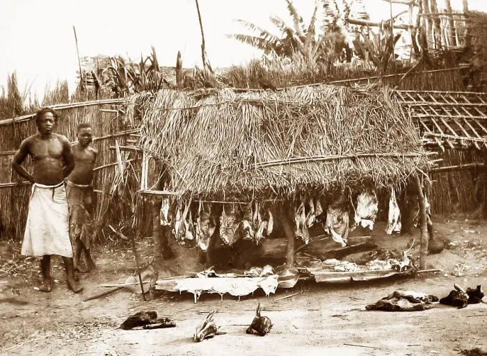 Framed Print : Africa Ujiji market pre-1900 Framed Print : Africa Ujiji market pre-1900