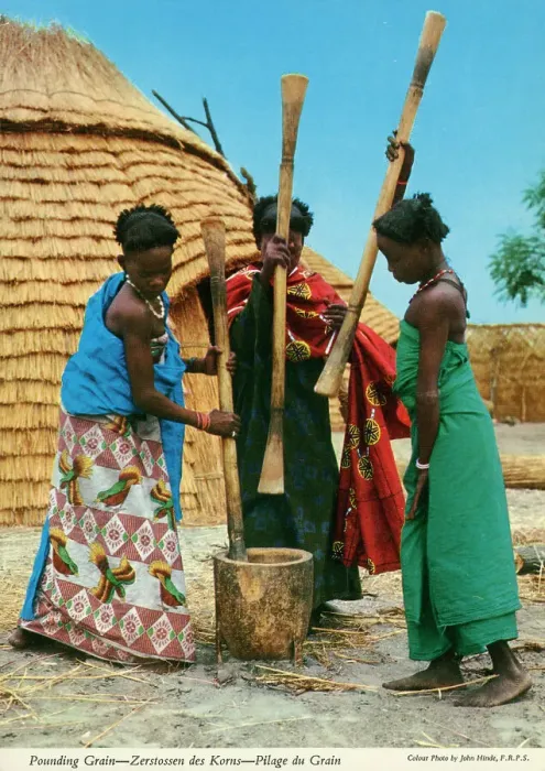 Framed Print : Africa - Women Pounding grain Framed Print : Africa - Women Pounding grain