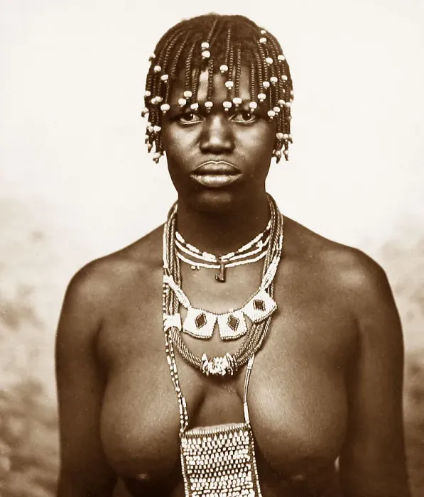 Framed Print : Africa Zulu Girl pre-1900