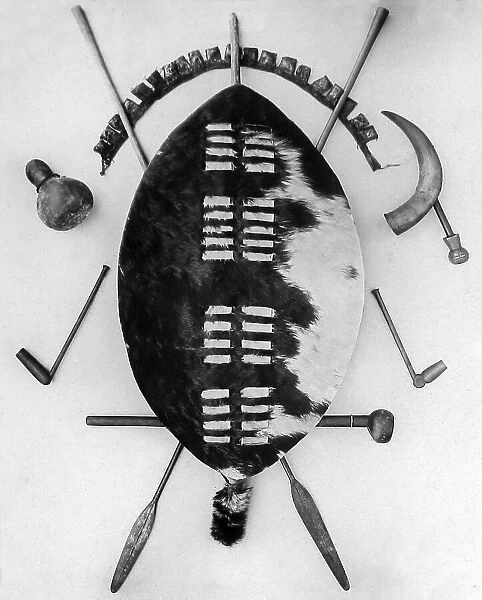 Africa Zulu trophy shield pre-1900