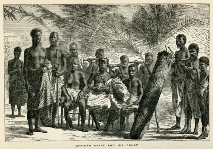Framed Print : African cheif and his court Framed Print : African cheif and his court