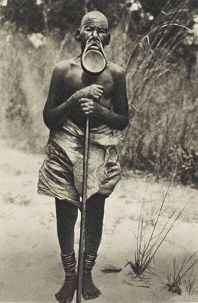 African man with lip plate