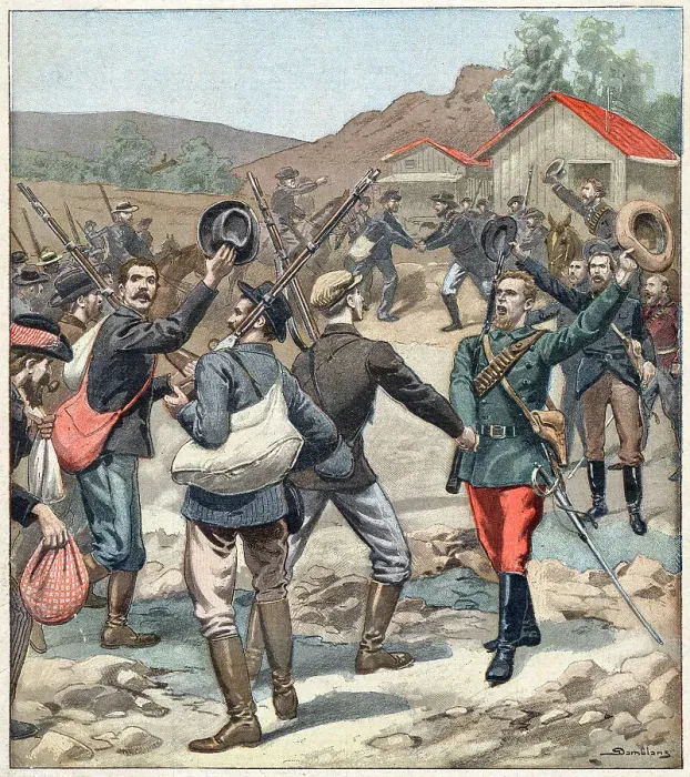 Framed Print : Afrikaans of Cape Colony join the Boers of the Transvaal. Date: 1899 Framed Print : Afrikaans of Cape Colony join the Boers of the Transvaal. Date: 1899