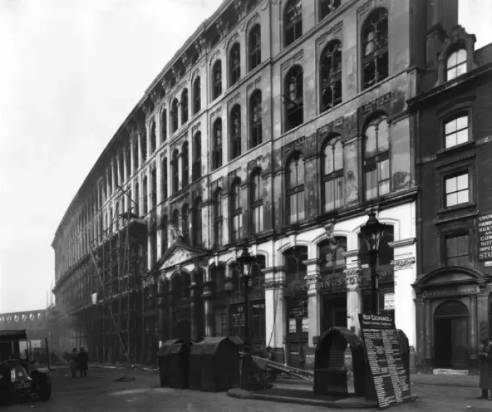Framed Print : Aftermath of fire, London Hop Exchange Framed Print : Aftermath of fire, London Hop Exchange