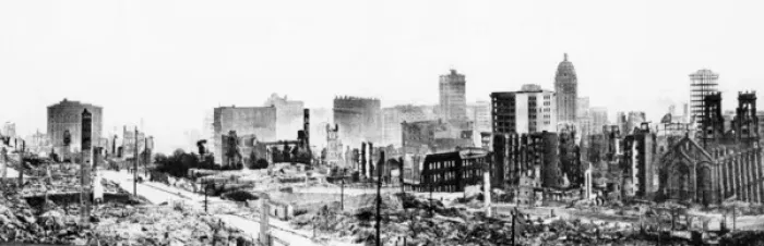 Framed Print : The Aftermath of the San Francisco Earthquake Framed Print : The Aftermath of the San Francisco Earthquake