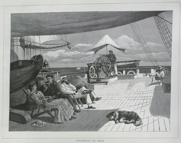 Framed Print : Afternoon on Deck, Lady Jane Framed Print : Afternoon on Deck, Lady Jane