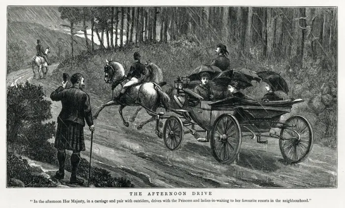Framed Print : The Afternoon Drive, Queen Victoria with Beatrice Framed Print : The Afternoon Drive, Queen Victoria with Beatrice