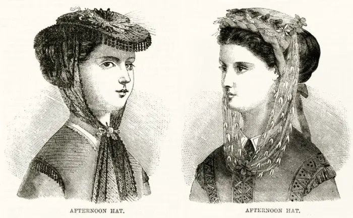 Framed Print : Afternoon hats 1867 Framed Print : Afternoon hats 1867