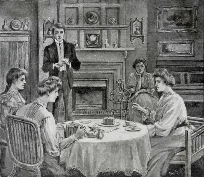 Framed Print : Afternoon tea 1906 Framed Print : Afternoon tea 1906