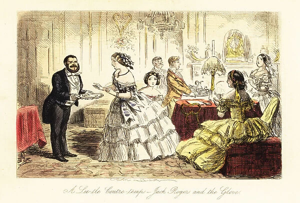 Afternoon tea in a Victorian drawing room, 19th century