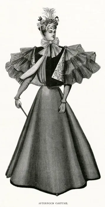 Framed Print : Afternooon costume 1896 Framed Print : Afternooon costume 1896